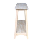 Unfinished Wood Console Table, Natural / Butcher Block Top