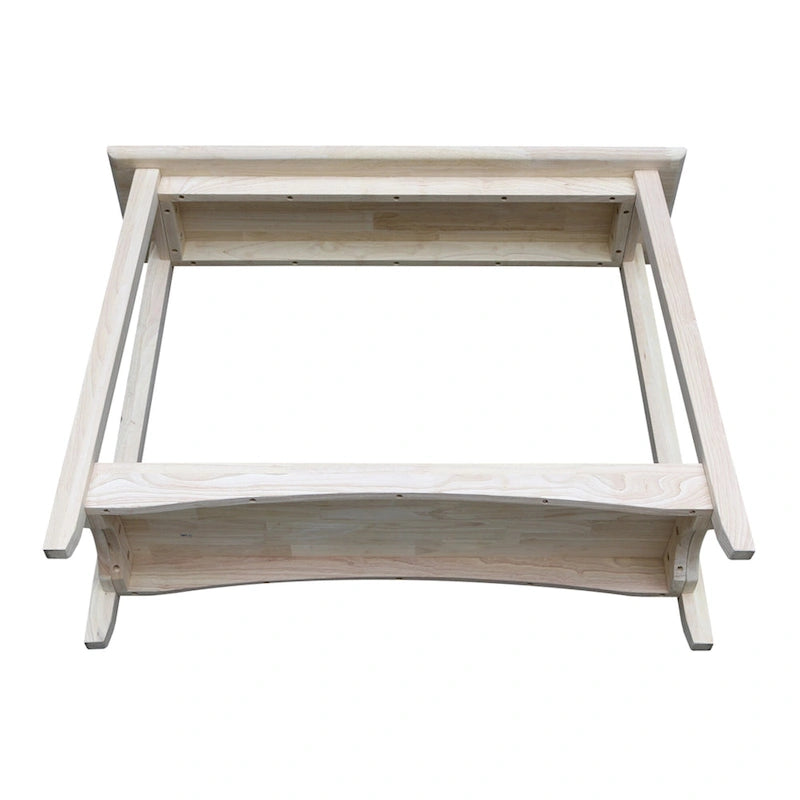 Unfinished Wood Console Table, Natural / Butcher Block Top