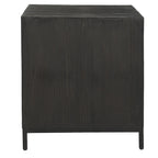 Black Geometric Cabinet End Table, Single
