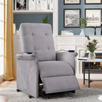 Gray Power Lift Recliner Chair with Massage Function, Single Seat