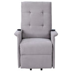 Gray Power Lift Recliner Chair with Massage Function, Single Seat
