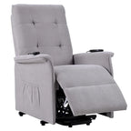 Gray Power Lift Recliner Chair with Massage Function, Single Seat