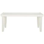 Coffee Table 47x24x20in Rectangular Curved Legs Sand/Ivory/Black