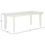 Coffee Table 47x24x20in Rectangular Curved Legs Sand/Ivory/Black