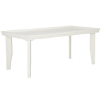 Coffee Table 47x24x20in Rectangular Curved Legs Sand/Ivory/Black