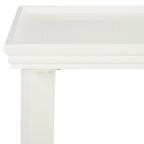 Coffee Table 47x24x20in Rectangular Curved Legs Sand/Ivory/Black