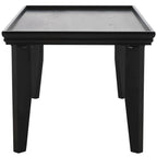 Coffee Table 47x24x20in Rectangular Curved Legs Sand/Ivory/Black