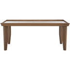 Coffee Table 47x24x20in Rectangular Curved Legs Sand/Ivory/Black