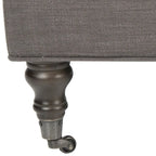 Button-Tufted Cocktail Ottoman, Single-Seat Footrest (Mushroom / Charcoal / Taupe / Golden Bronze)