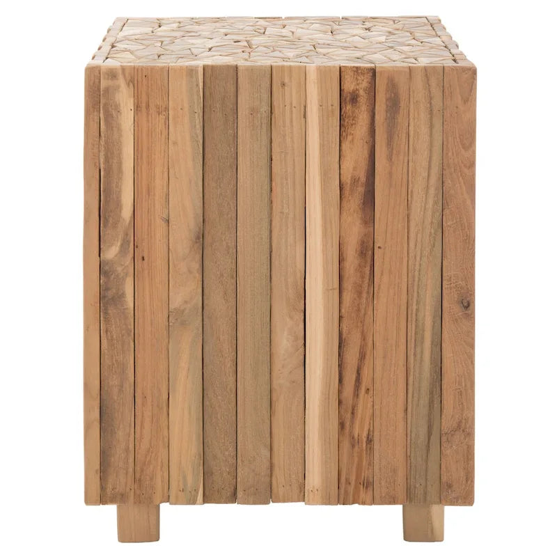 SAFAVIEH Candylene Medium Oak Square End Table - 15  x 15  x 19.5  - 15Wx15Dx20H