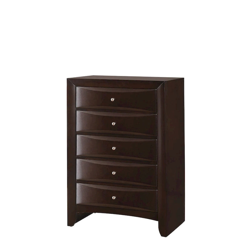 Dark Cherry Bookcase Storage Platform Bed, for 1–2 People (King/Queen)