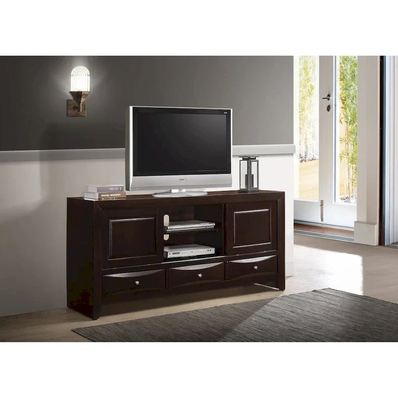 Dark Cherry Bookcase Storage Platform Bed, for 1–2 People (King/Queen)
