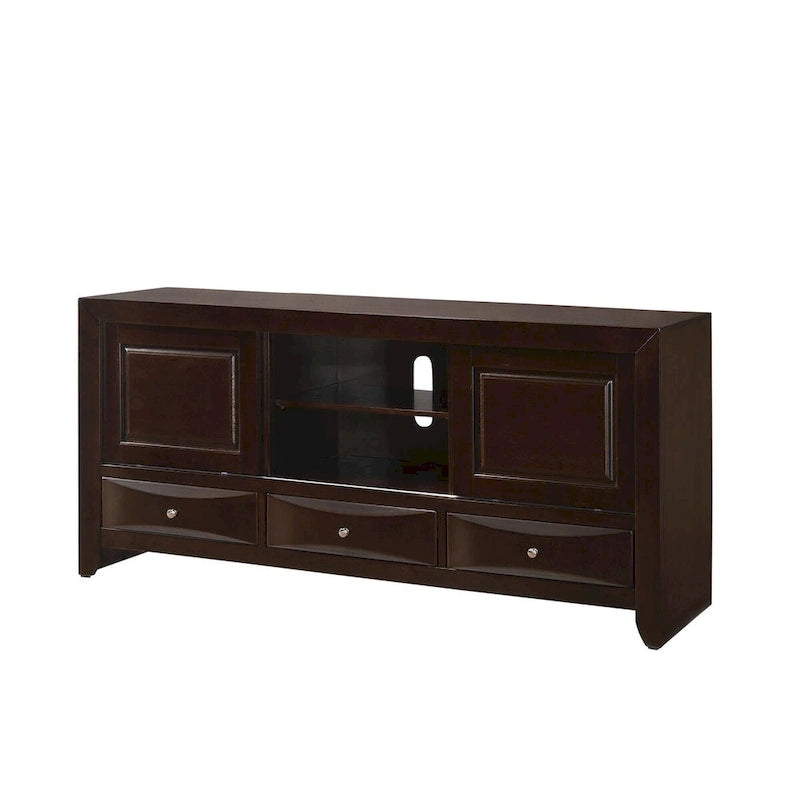 Dark Cherry Bookcase Storage Platform Bed, for 1–2 People (King/Queen)