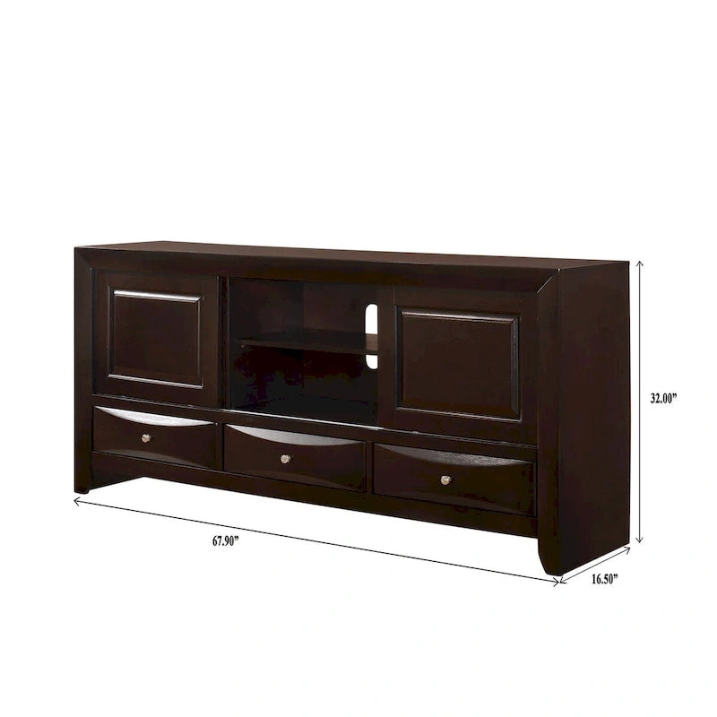 Dark Cherry Bookcase Storage Platform Bed, for 1–2 People (King/Queen)