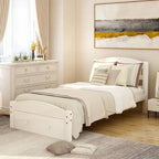 Twin Platform Bed Frame with Storage Drawer, for 1