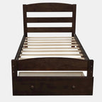 Twin Platform Bed Frame with Storage Drawer, for 1