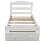 Twin Platform Bed Frame with Storage Drawer, for 1