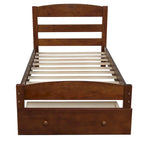 Twin Platform Bed Frame with Storage Drawer, for 1