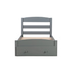 Twin Platform Bed Frame with Storage Drawer, for 1