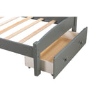 Twin Platform Bed Frame with Storage Drawer, for 1