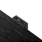 Black Modern King Bedroom Set with LED Headboard, 6-Piece