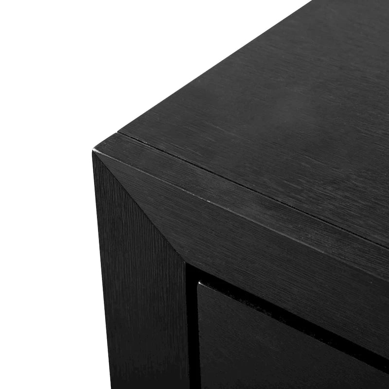 Black Modern King Bedroom Set with LED Headboard, 6-Piece