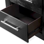 Black Modern King Bedroom Set with LED Headboard, 6-Piece