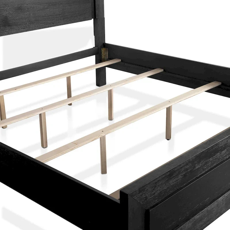 Black Modern King Bedroom Set with LED Headboard, 6-Piece