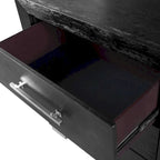 Black Modern King Bedroom Set with LED Headboard, 6-Piece