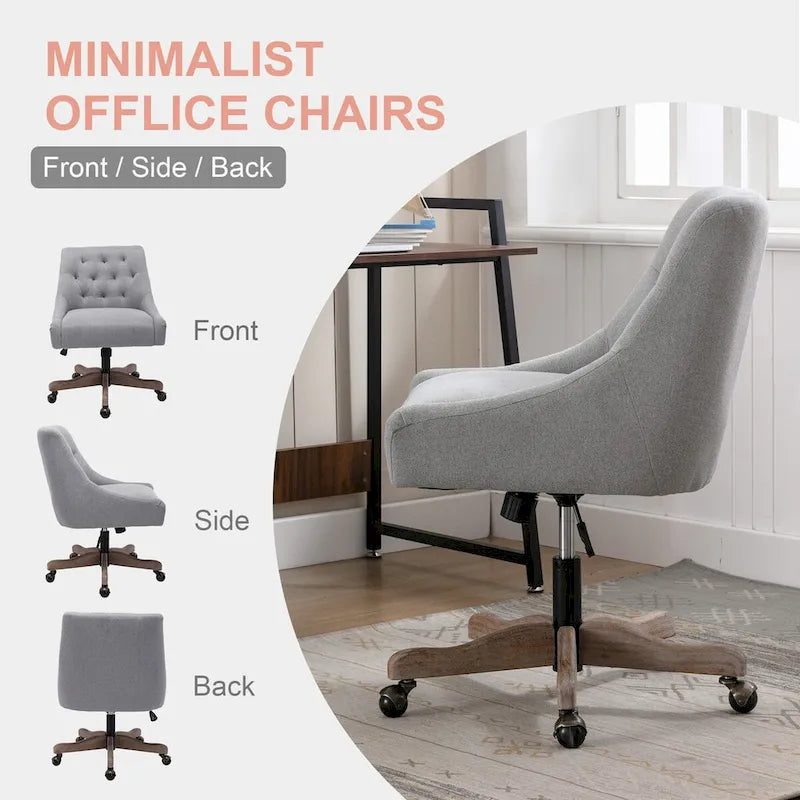 Swivel Shell Chair, Adjustable Height, Single Seat – Charcoal Grey / Beige / Brown / Blue / Grey