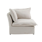 White / Black / Beige 4-Piece L-Shaped Modular Sectional Sofa, Linen, Seats 4–5
