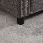 Grey / Beige Chenille Loveseat Sofa, 2-Seat