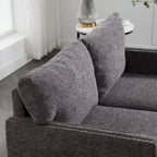 Grey / Beige Chenille Loveseat Sofa, 2-Seat