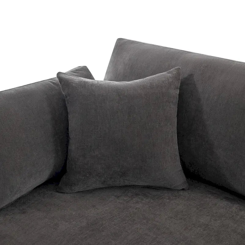 Beige / Grey U-Shape Modular Sectional Sofa with Removable Ottomans, Seats 6–8