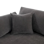 Beige / Grey U-Shape Modular Sectional Sofa with Removable Ottomans, Seats 6–8