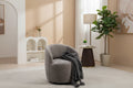 Grey / Green / Yellow Chenille Barrel Swivel Accent Chair, Single Seat, 360° Swivel