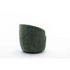 Grey / Green / Yellow Chenille Barrel Swivel Accent Chair, Single Seat, 360° Swivel
