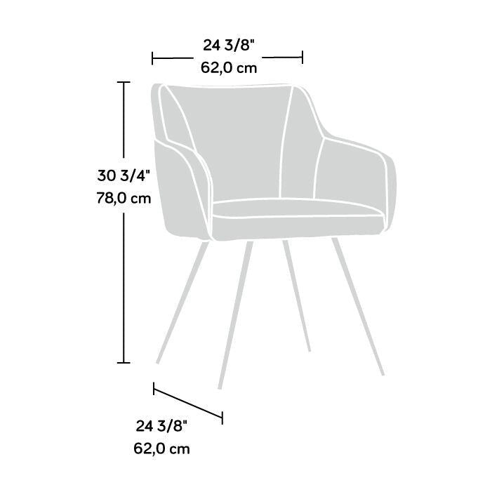 Dark Blue Velvet Accent Chair – Single Seat, Black Metal Legs