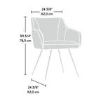 Dark Blue Velvet Accent Chair – Single Seat, Black Metal Legs
