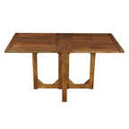 Brown Rectangular Dining Table, Solid Mango Wood, Seats 6