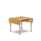 Oak Drop-Leaf Dining Table Set with Dahlia Linen Chairs – 3 or 5 Seat Options