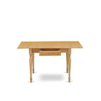 Oak Drop-Leaf Dining Table Set with Dahlia Linen Chairs – 3 or 5 Seat Options