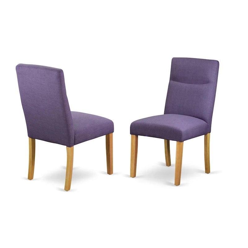Oak Drop-Leaf Dining Table Set with Dahlia Linen Chairs – 3 or 5 Seat Options