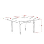 Oak Drop-Leaf Dining Table Set with Dahlia Linen Chairs – 3 or 5 Seat Options