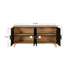 Black/White Vintage Carved 2-Door Storage Cabinet