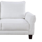 White / Gray Sherpa Sectional Sofa with Left-Facing Chaise, 2–3 Seater