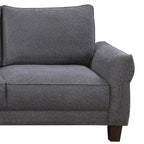 White / Gray Sherpa Sectional Sofa with Left-Facing Chaise, 2–3 Seater