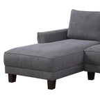 White / Gray Sherpa Sectional Sofa with Left-Facing Chaise, 2–3 Seater