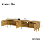 Brown Oak Mid-Century TV Stand, 3-Door, 1-Person Assembly