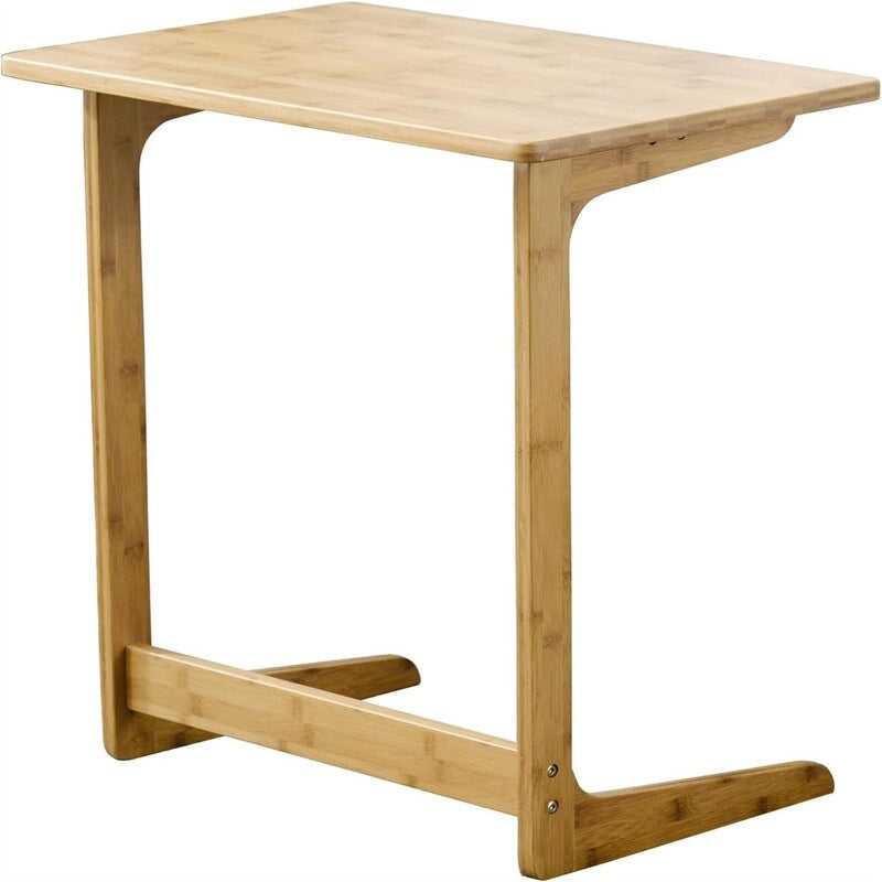 Dark / White / Nature Bamboo C-Shaped Sofa Side Table – Single